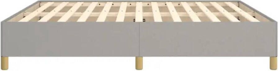 VidaXL Bedframe zonder matras stof lichtgrijs 160x200 cm - Foto 5