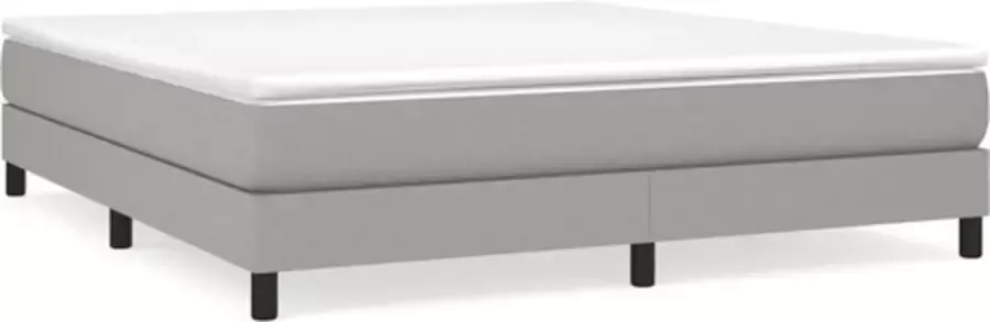 VidaXL Bedframe zonder matras stof lichtgrijs 160x200 cm - Foto 2