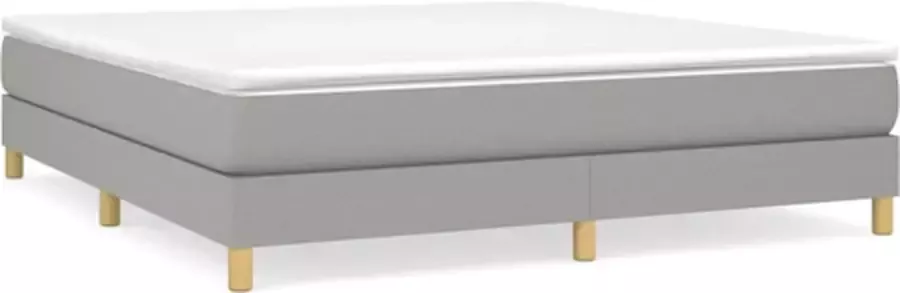 VidaXL Bedframe zonder matras stof lichtgrijs 180x200 cm - Foto 4