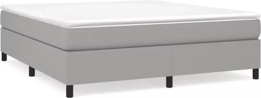 VidaXL Bedframe zonder matras stof lichtgrijs 180x200 cm - Foto 5