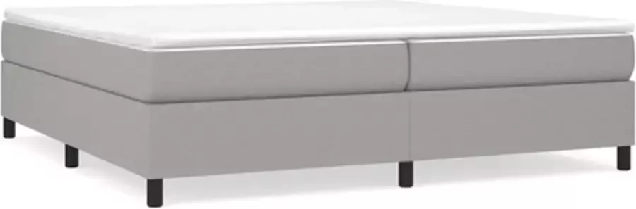 VidaXL Bedframe zonder matras stof lichtgrijs 200x200 cm - Foto 4