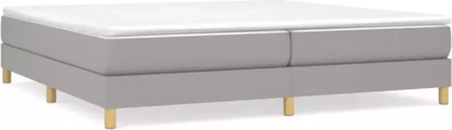VidaXL Bedframe zonder matras stof lichtgrijs 200x200 cm - Foto 3