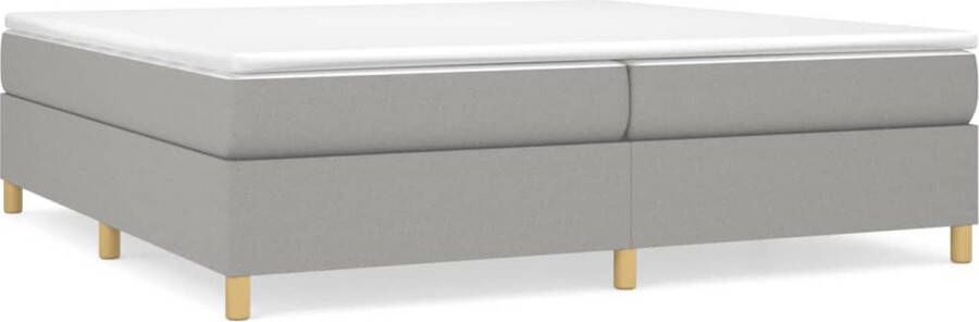 VidaXL Bedframe zonder matras stof lichtgrijs 200x200 cm - Foto 3