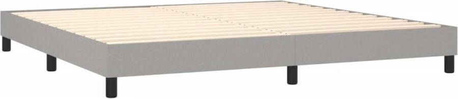 VidaXL Bedframe zonder matras stof lichtgrijs 200x200 cm - Foto 4