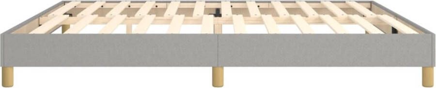 VidaXL Bedframe zonder matras stof lichtgrijs 200x200 cm - Foto 2