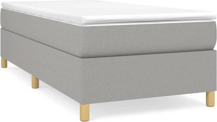 VidaXL Bedframe zonder matras 80x200 cm stof lichtgrijs - Foto 4