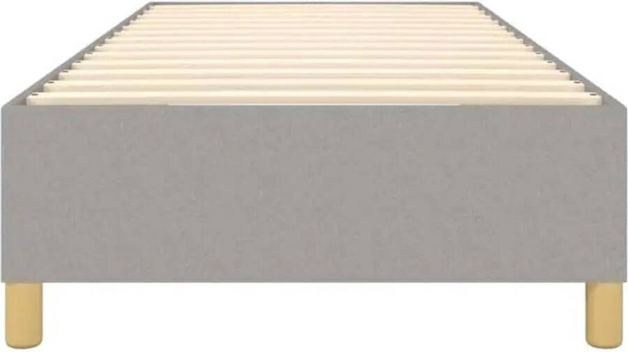 VidaXL Bedframe zonder matras 90x200 cm stof lichtgrijs - Foto 2