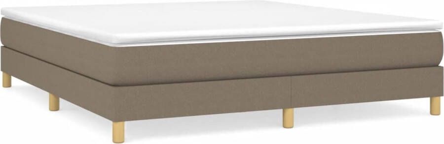 VidaXL Bedframe zonder matras stof taupe 180x200 cm - Foto 2