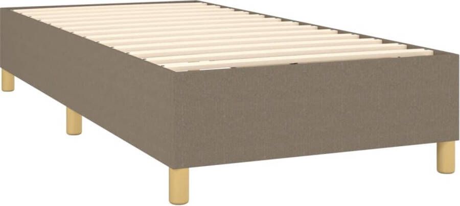 VidaXL Bedframe zonder matras 90x200 cm stof taupe - Foto 3