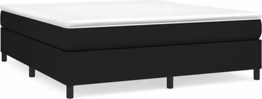 VidaXL Bedframe zonder matras stof zwart 160x200 cm - Foto 4