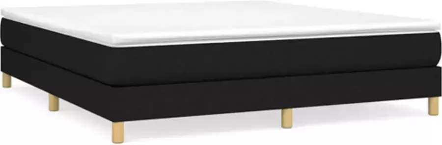 VidaXL Bedframe zonder matras stof zwart 180x200 cm - Foto 3