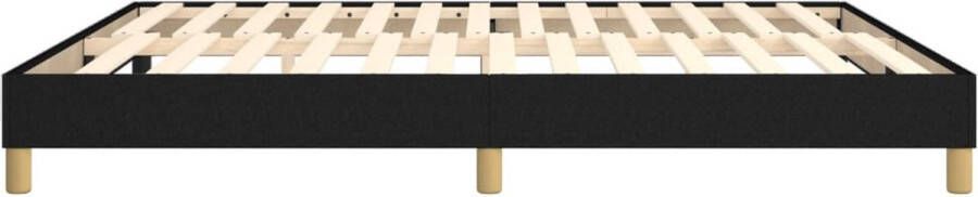 VidaXL Bedframe zonder matras stof zwart 180x200 cm - Foto 2