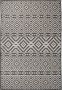 VidaXL Buitenkleed met patroon platgeweven 160x230 cm zwart - Thumbnail 2