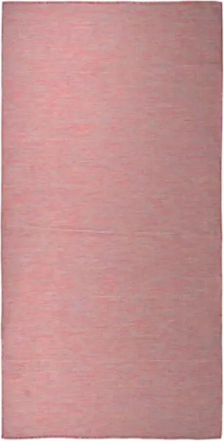 VidaXL -Buitenkleed-platgeweven-100x200-cm-rood - Foto 2