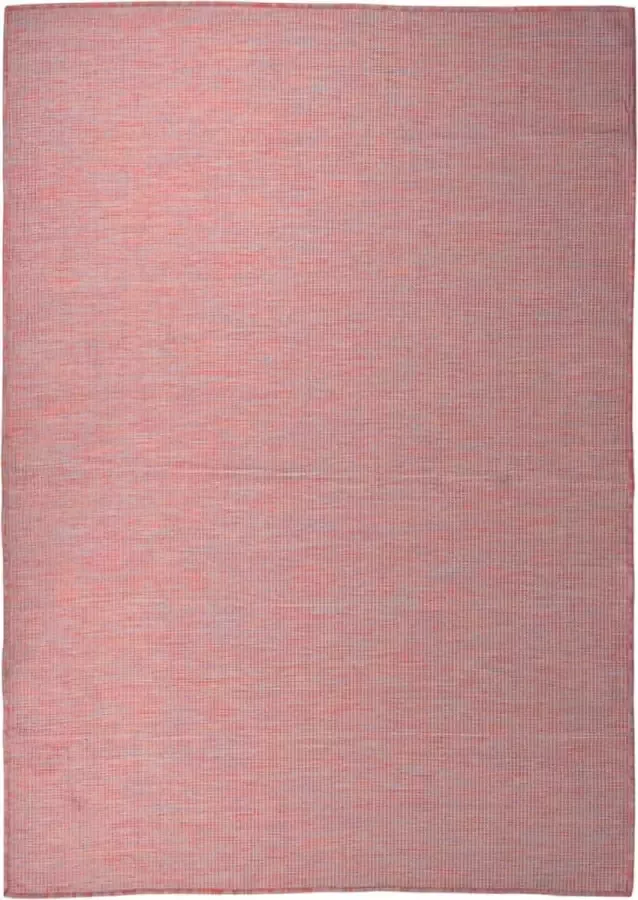 VidaXL -Buitenkleed-platgeweven-140x200-cm-rood