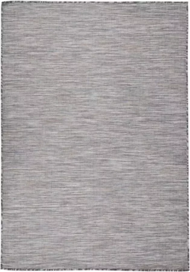 VidaXL -Buitenkleed-platgeweven-160x230-cm-bruin-en-blauw - Foto 2