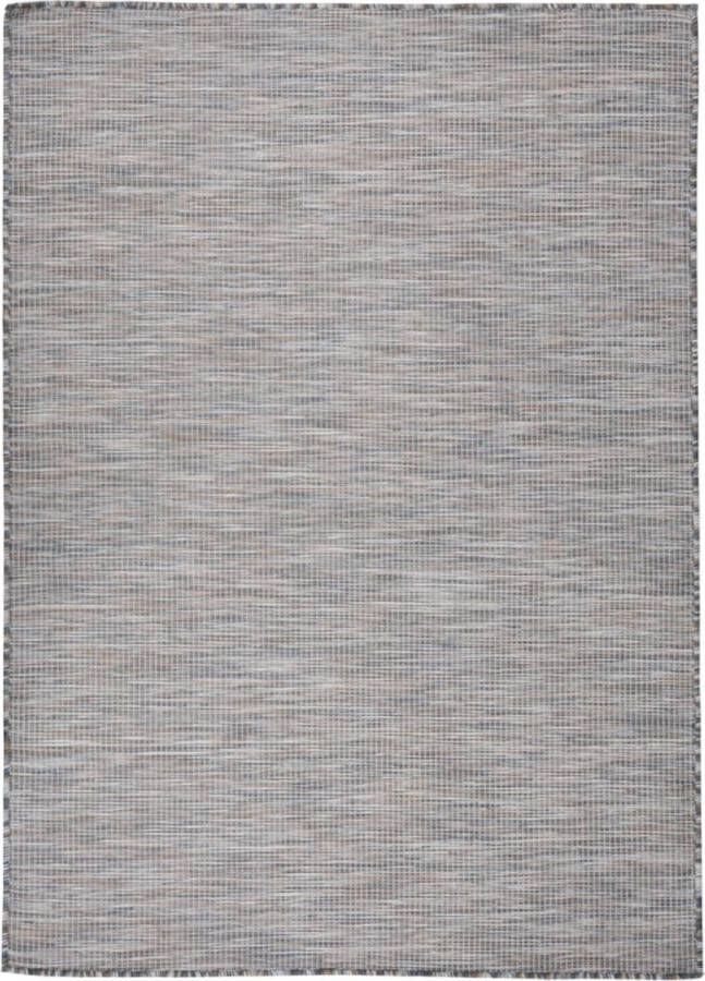 VidaXL -Buitenkleed-platgeweven-200x280-cm-bruin-en-blauw