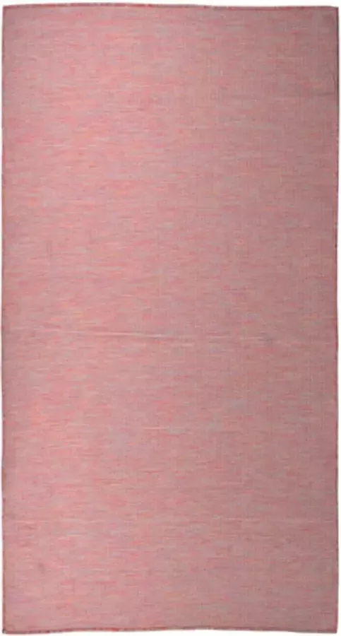 vidaXL Buitenkleed platgeweven 80x150 cm rood