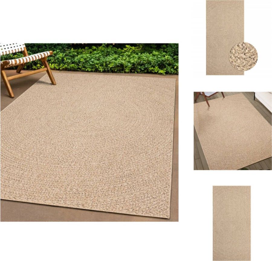 VidaXL Buitentapijt Jute-look PP 80 x 150 cm UV-bestendig Vloerkleed