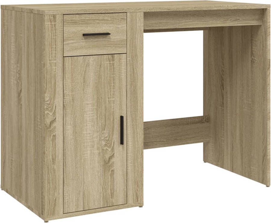 VidaXL Bureau Sonoma Eiken 100x49x75 cm Bewerkt Hout Kantoormeubilair Bureau Houten Bureau Sonoma Eiken Werkplek
