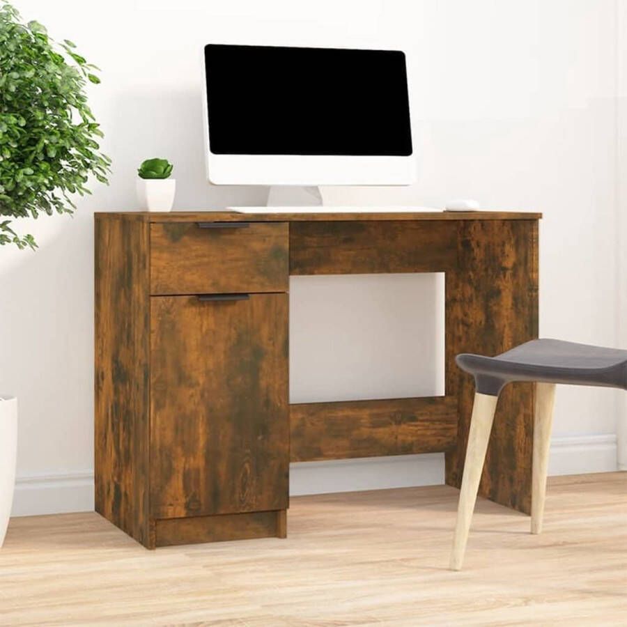 VidaXL -Bureau-100x50x75-cm-bewerkt-hout-gerookt-eikenkleurig