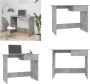 VidaXL Bureau 100x50x76 cm bewerkt hout betongrijs Bureau Bureaus Tafel Tafels - Thumbnail 2