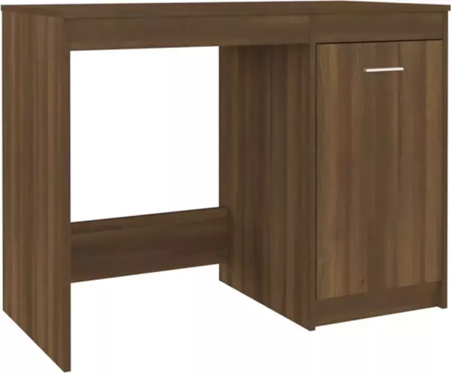 VidaXL -Bureau-100x50x76-cm-bewerkt-hout-bruineikenkleurig - Foto 3