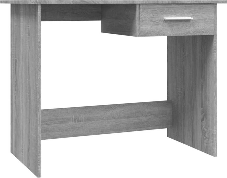 VidaXL -Bureau-100x50x76-cm-bewerkt-hout-grijs-sonoma-eikenkleurig - Foto 2