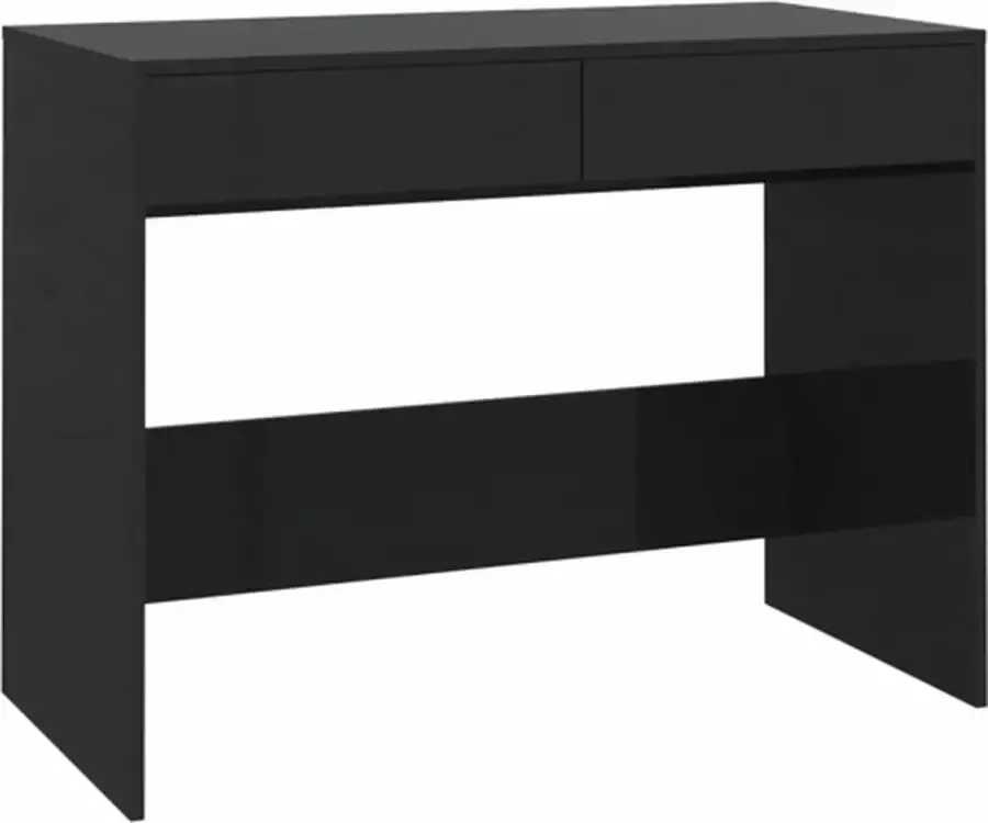 VidaXL -Bureau-101x50x76 5-cm-bewerkt-hout-zwart - Foto 4