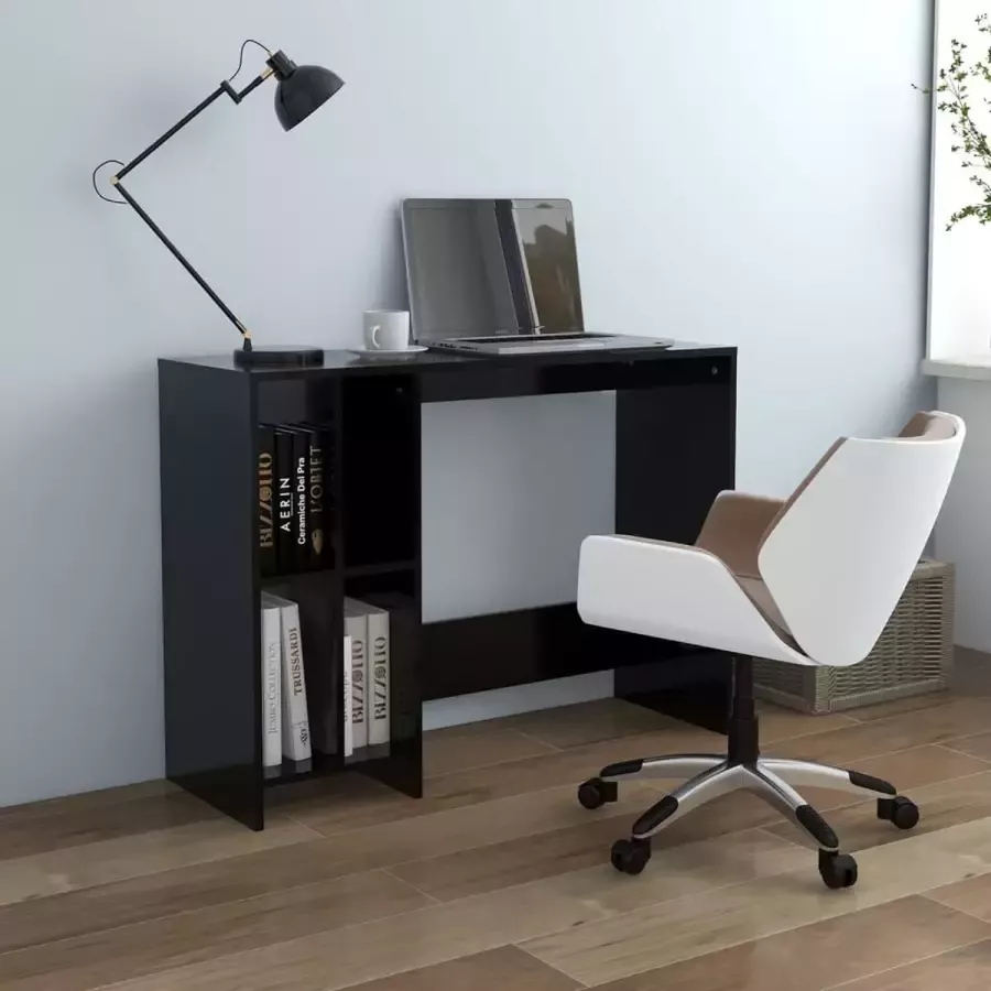 VidaXL Bureau 102 5x35x75 cm spaanplaat zwart