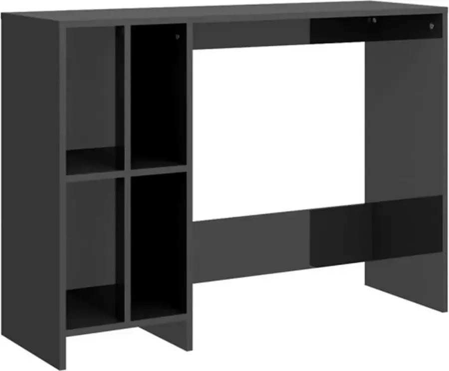 VidaXL -Bureau-102 5x35x75-cm-spaanplaat-hoogglans-grijs - Foto 2