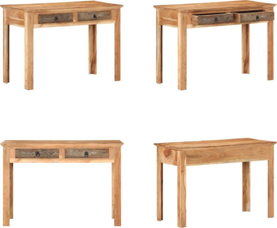 VidaXL Bureau 110x50x75 cm massief gerecycled hout Schrijftafel Schrijftafels Bureau Bureaus