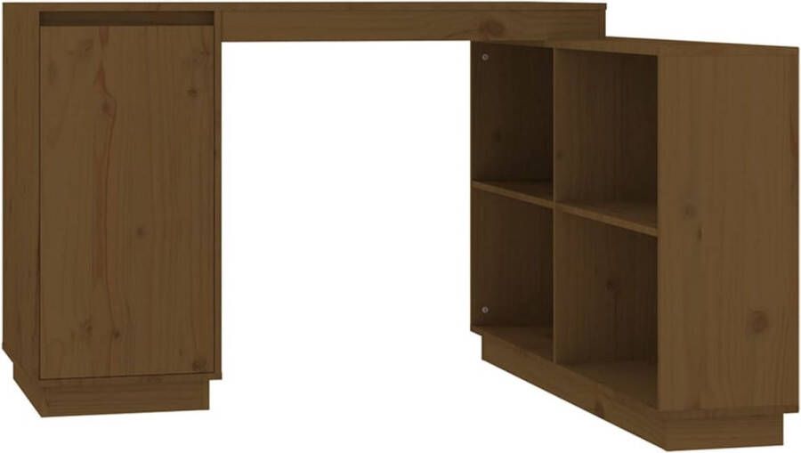 VidaXL -Bureau-110x50x75-cm-massief-grenenhout-honingbruin - Foto 2