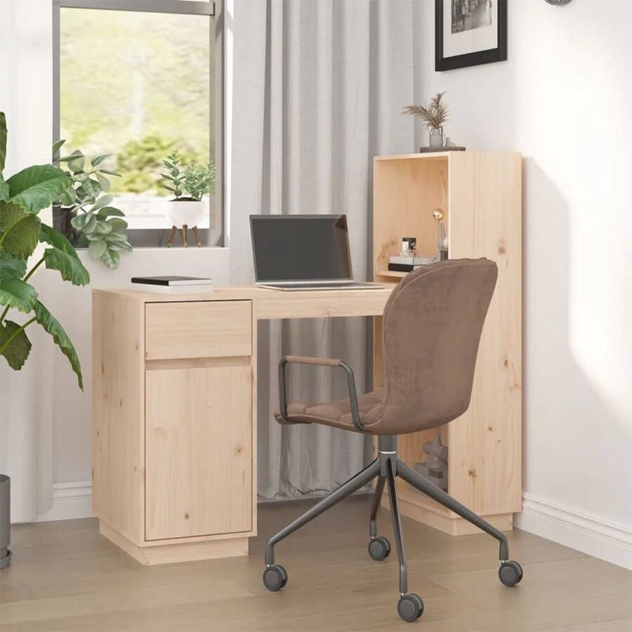 VidaXL -Bureau-110x53x117-cm-massief-grenenhout - Foto 1