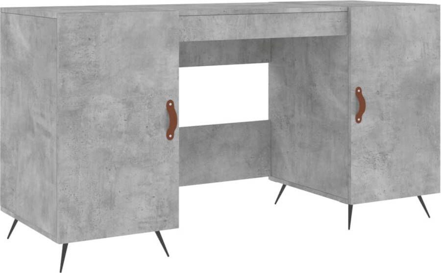 VidaXL -Bureau-140x50x75-cm-bewerkt-hout-betongrijs - Foto 2