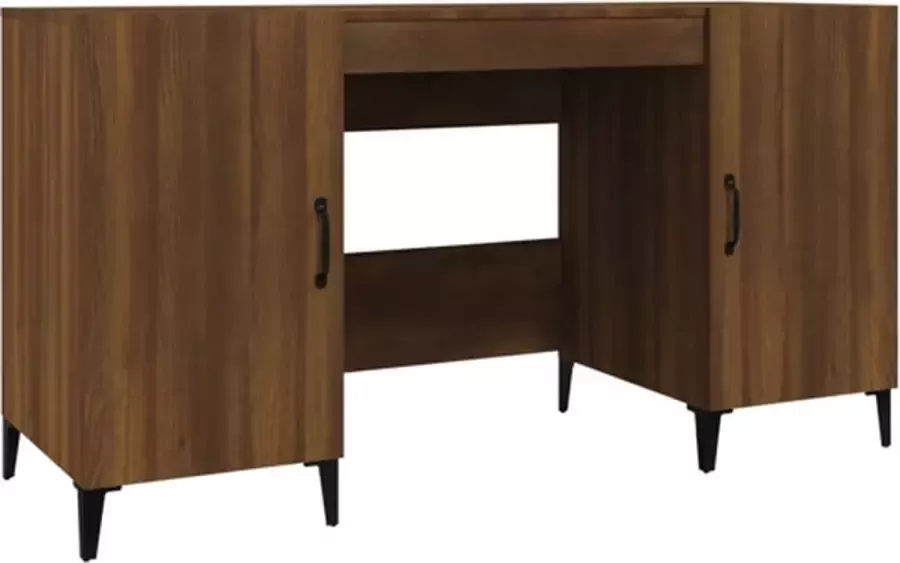 VidaXL -Bureau-140x50x75-cm-bewerkt-hout-bruineikenkleurig - Foto 5