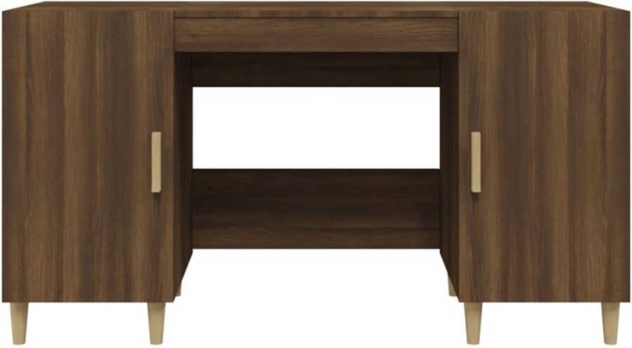 VidaXL -Bureau-140x50x75-cm-bewerkt-hout-bruineikenkleurig - Foto 4