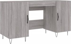 VidaXL -Bureau-140x50x75-cm-bewerkt-hout-grijs-sonoma-eikenkleurig