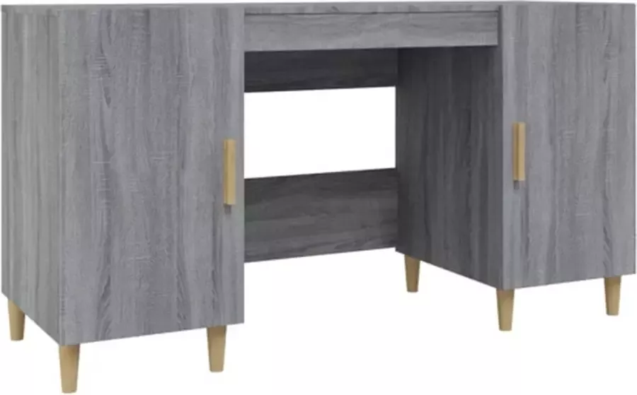 VidaXL -Bureau-140x50x75-cm-bewerkt-hout-grijs-sonoma-eikenkleurig - Foto 7