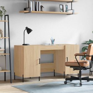 VidaXL -Bureau-140x50x75-cm-bewerkt-hout-sonoma-eikenkleurig