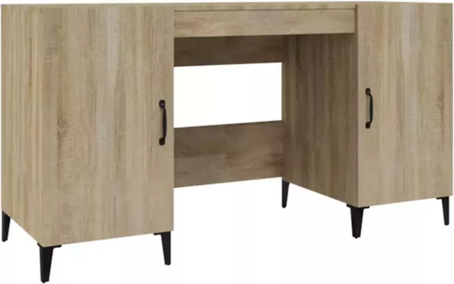 VidaXL -Bureau-140x50x75-cm-bewerkt-hout-sonoma-eikenkleurig - Foto 5