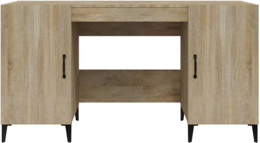 VidaXL -Bureau-140x50x75-cm-bewerkt-hout-sonoma-eikenkleurig - Foto 4