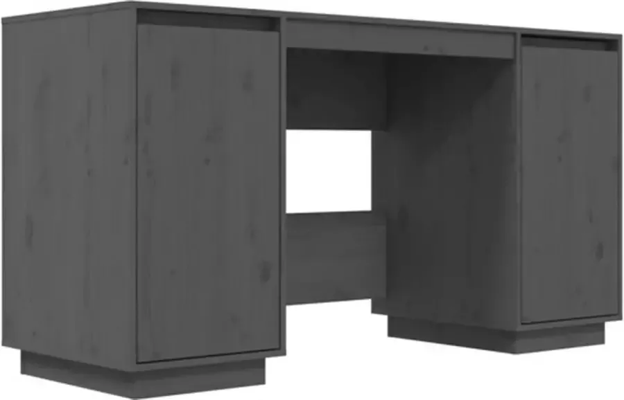 VidaXL -Bureau-140x50x75-cm-massief-grenenhout-grijs - Foto 3
