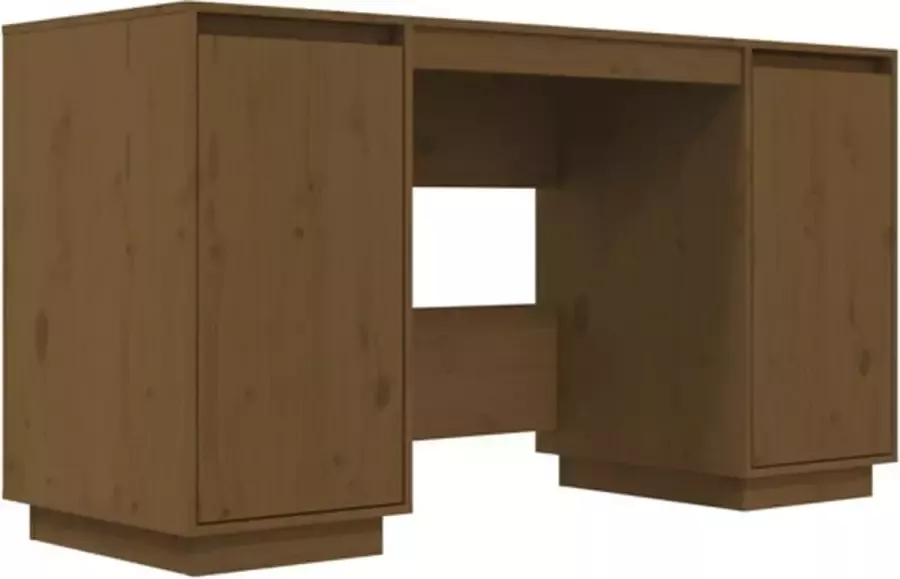 VidaXL -Bureau-140x50x75-cm-massief-grenenhout-honingbruin - Foto 4