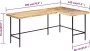 VidaXL Bureau 180x120x76 cm massief mangohout - Thumbnail 1