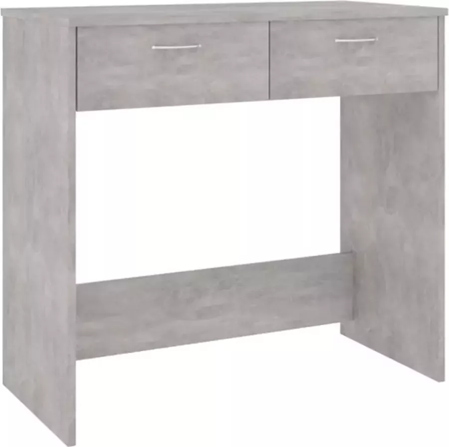 VidaXL -Bureau-80x40x75-cm-bewerkt-hout-betongrijs - Foto 2