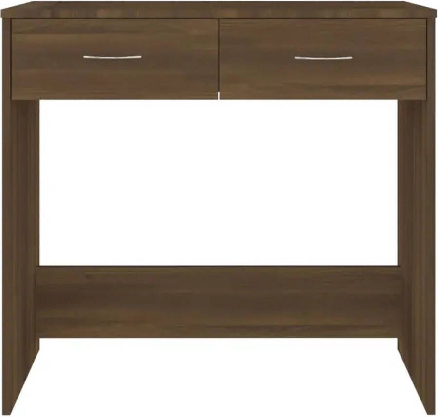 VidaXL -Bureau-80x40x75-cm-bewerkt-hout-bruineikenkleurig - Foto 2