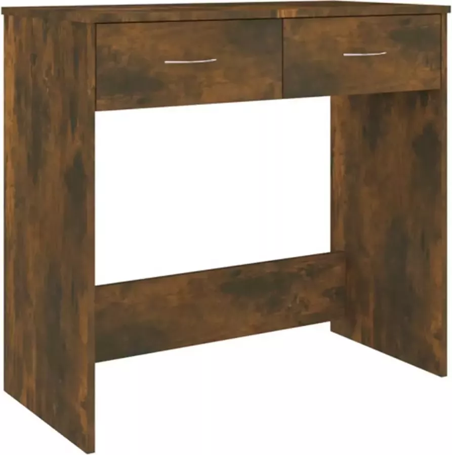 VidaXL -Bureau-80x40x75-cm-bewerkt-hout-gerookt-eikenkleurig - Foto 2