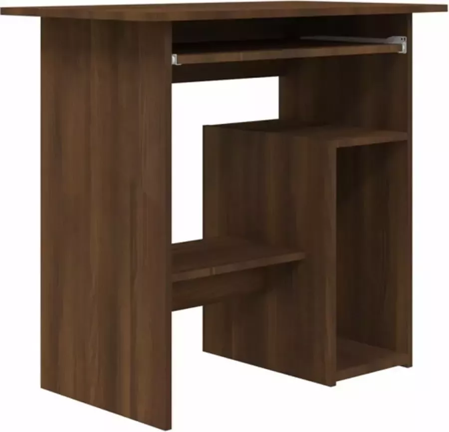 VidaXL -Bureau-80x45x74-cm-bewerkt-hout-bruineikenkleurig - Foto 2