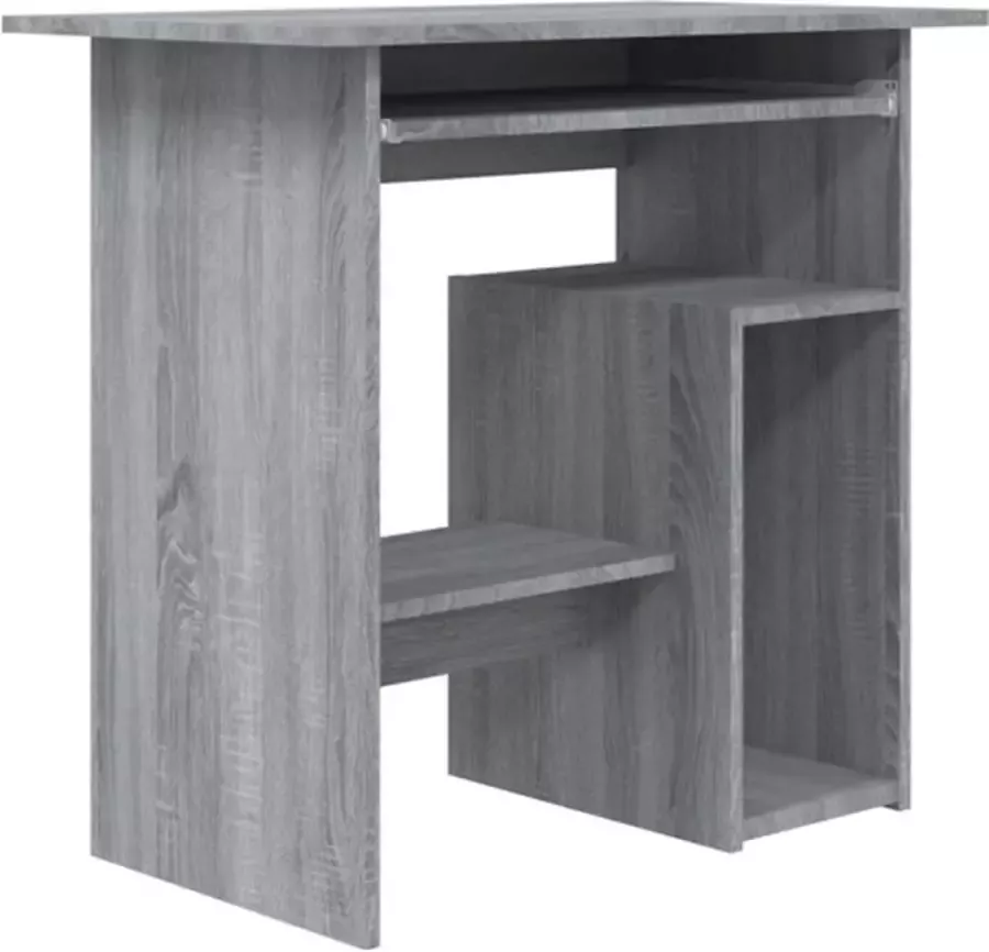 VidaXL -Bureau-80x45x74-cm-bewerkt-hout-grijs-sonoma-eikenkleurig - Foto 3